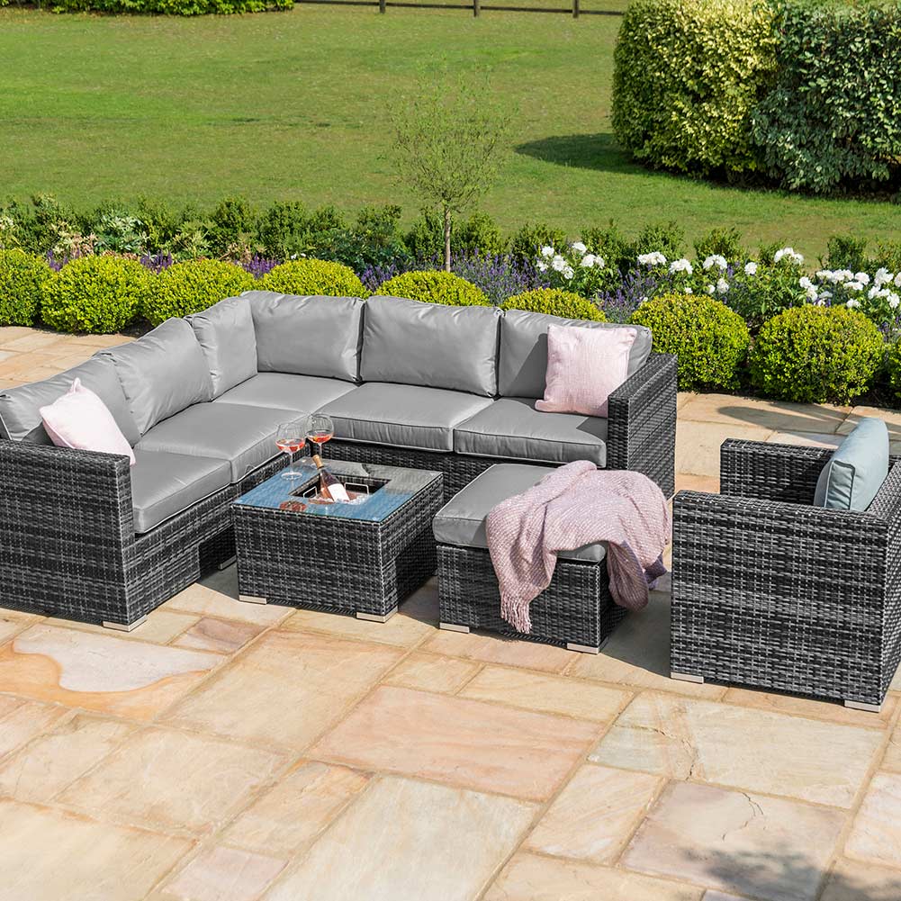 London rattan corner online sofa