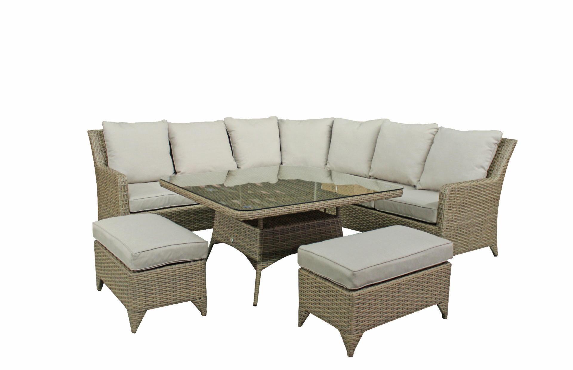 Natural rattan on sale corner sofa