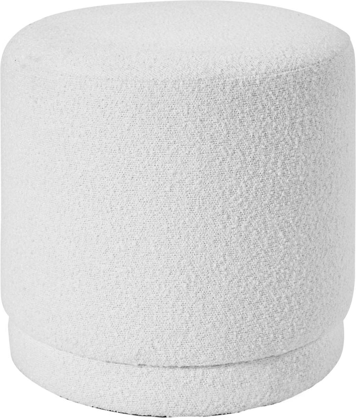 Sassari Bouclé Fabric Cylinder Pouffe