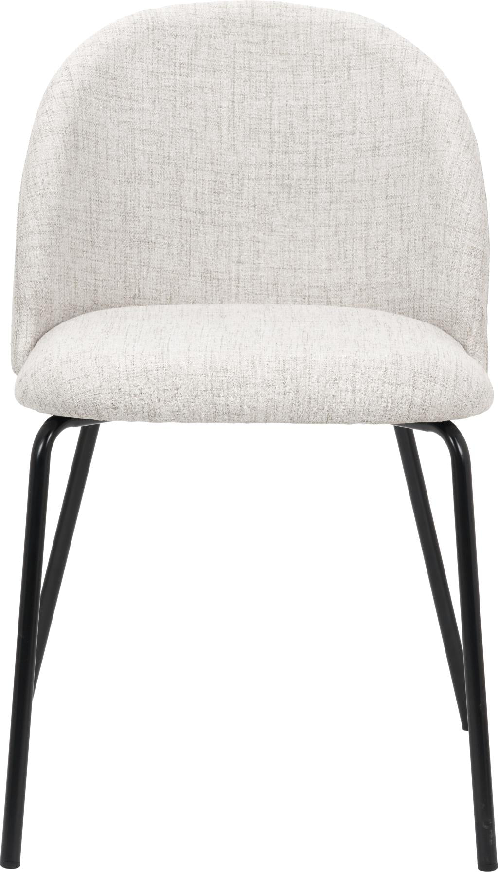 Turi Pebble Linen Mix and Black Metal Dining Chair