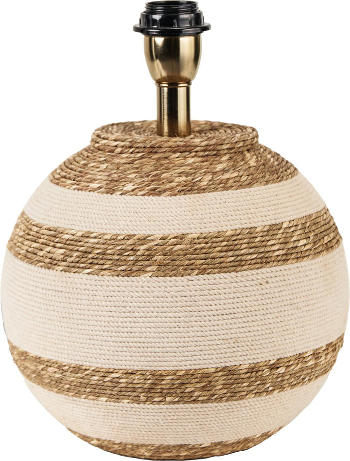 Talalla Cream and Natural Sea Grass Round Table Lamp Base