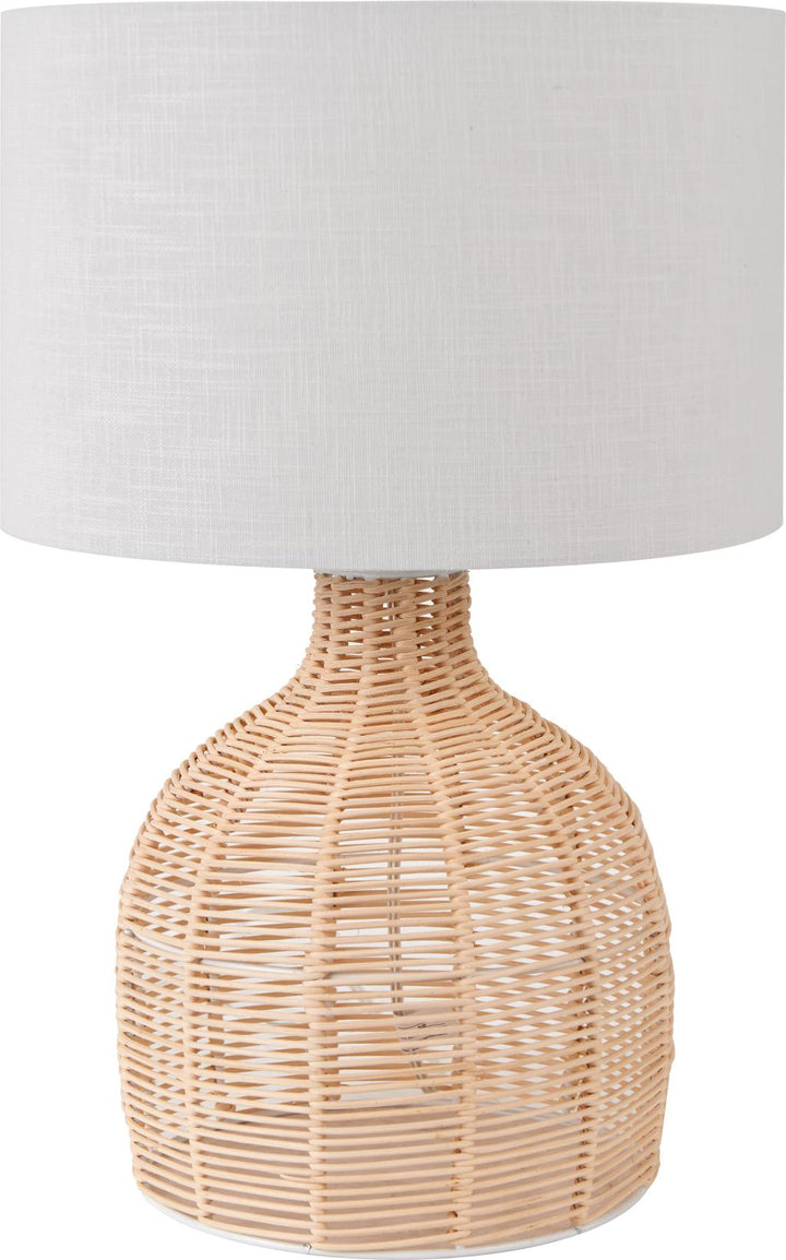 Caswell Natural Rattan Cloche Table Lamp