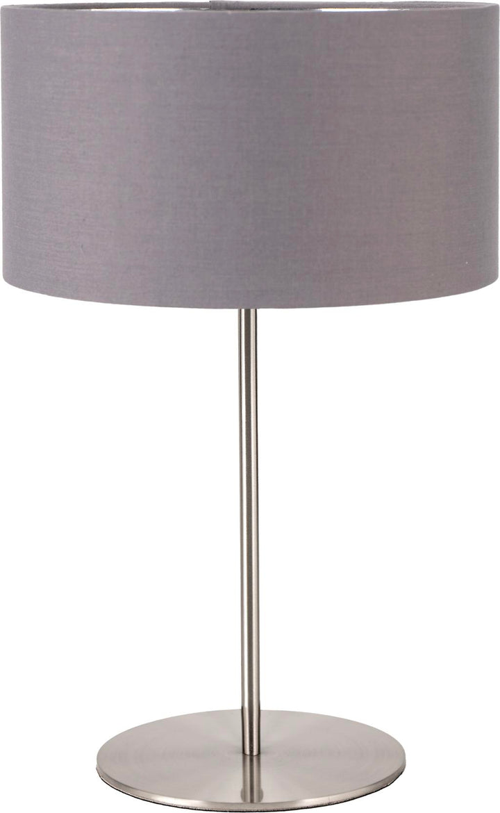 Elin Brushed Silver and Steel Grey Table Lamp