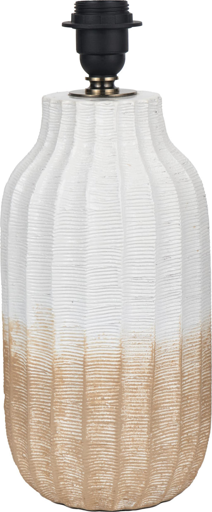 Amalia Natural Ombre Textured Stoneware Tall Table Lamp Base