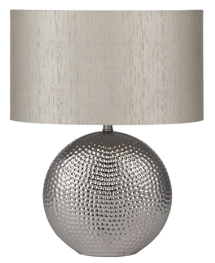 Mabel Silver Dot Textured Ceramic Table Lamp