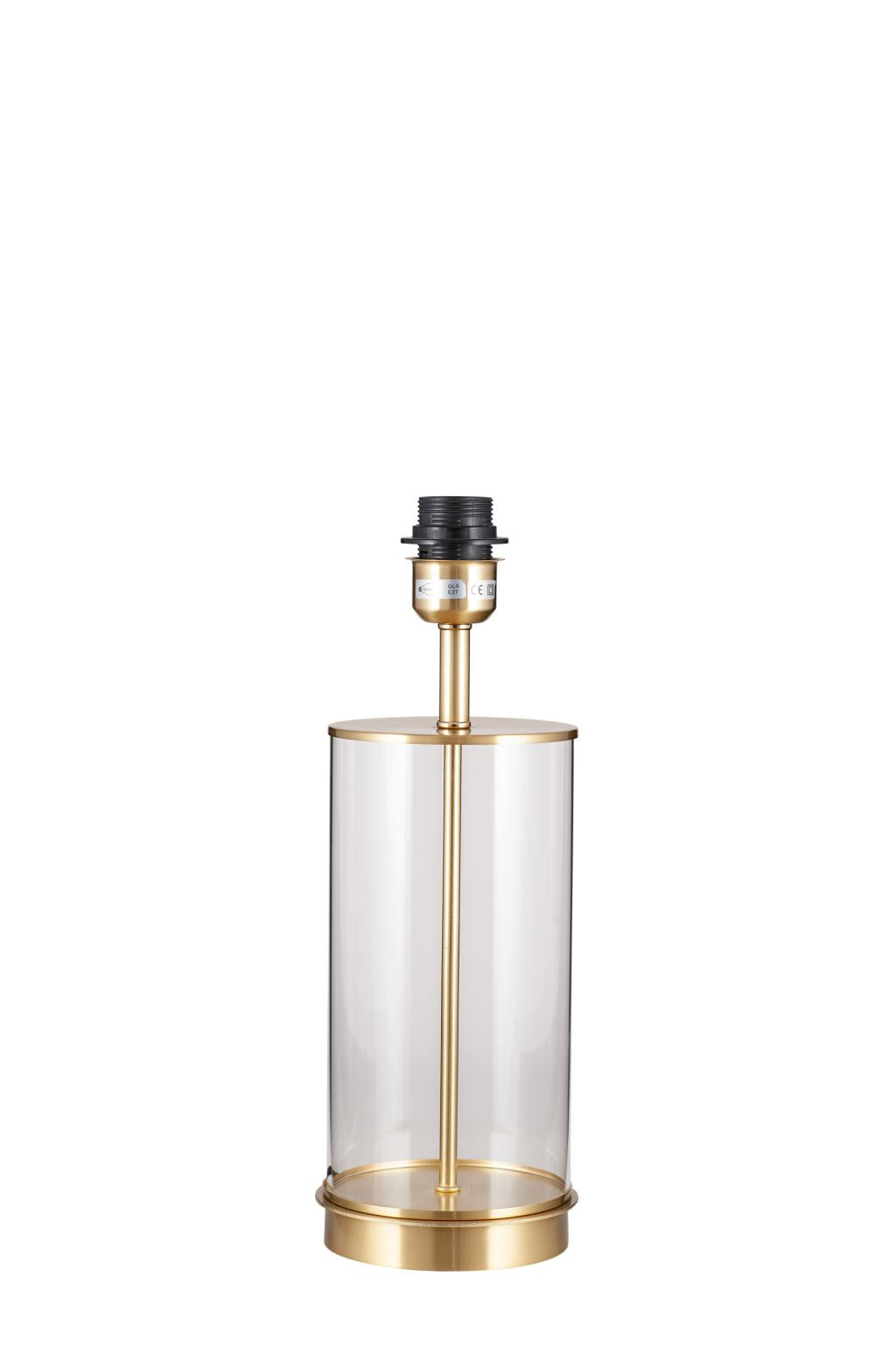 Westwood Clear Glass and Champagne Metal Table Lamp Base