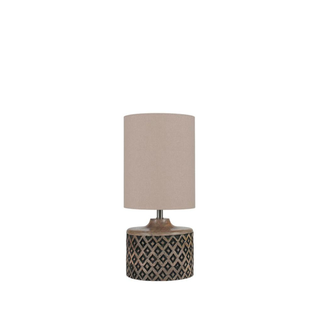 Orissa Short Wooden Diamond Table Lamp