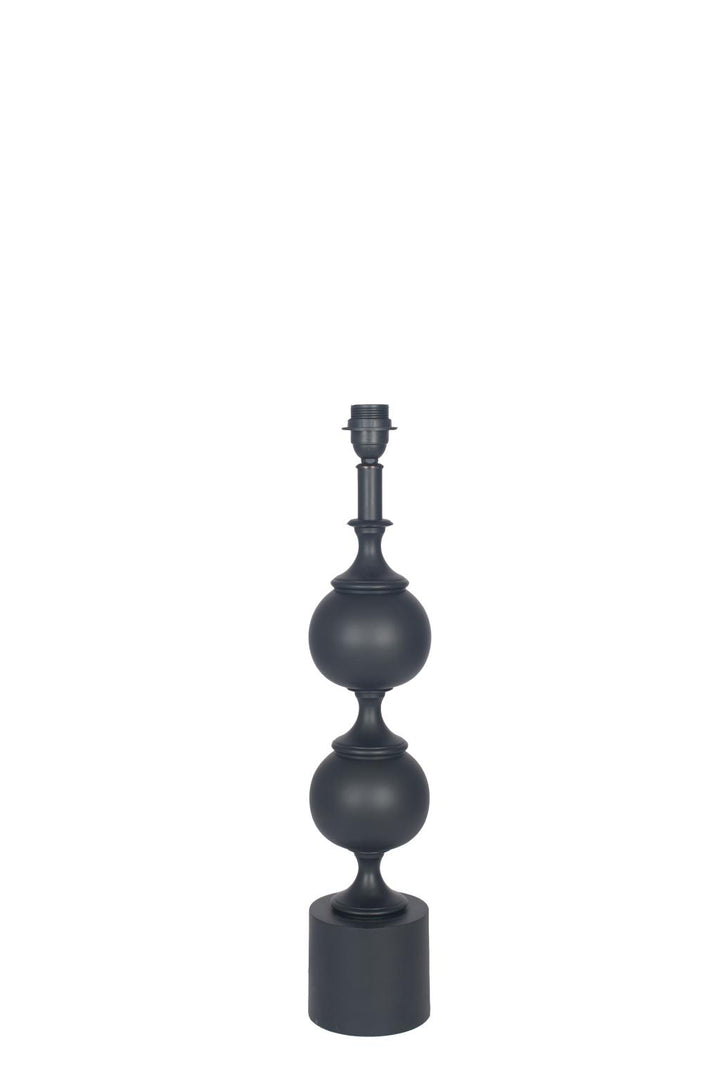 Asilah Matt Black Aluminium Tall Footed Table Lamp Base