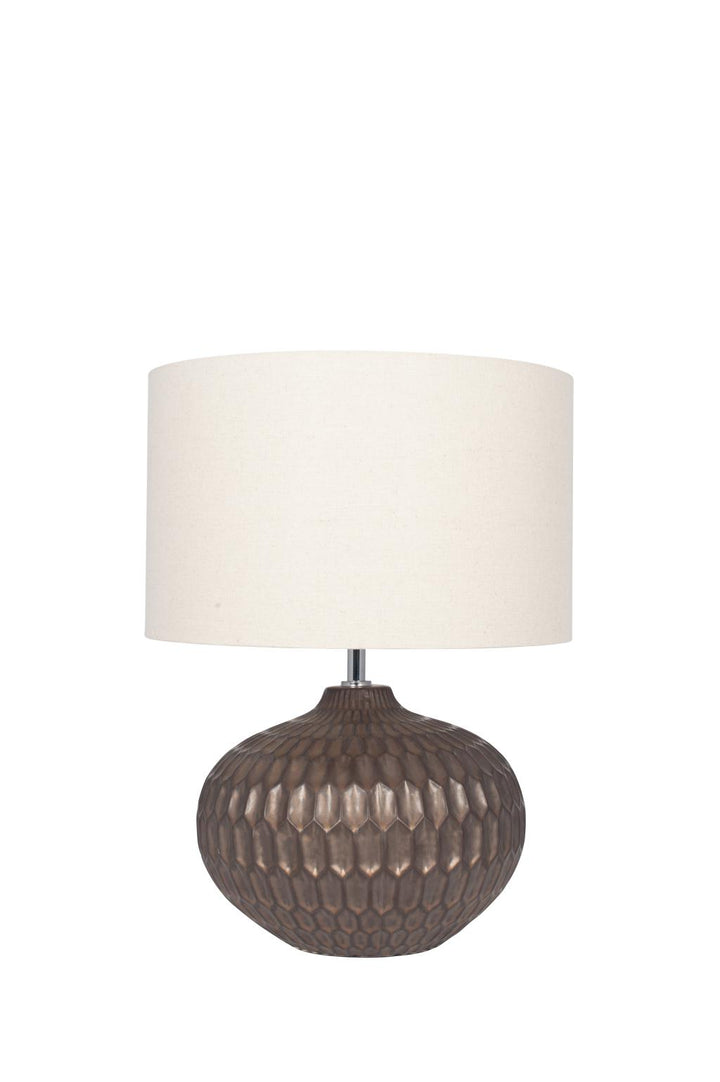 Cassius Bronze Textured Glazed Ceramic Table Lamp