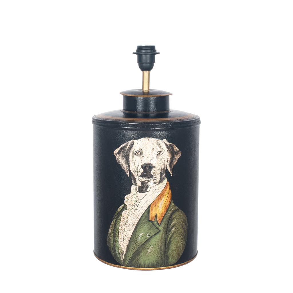 Pointer Black Hand Painted Dog Table Lamp Base