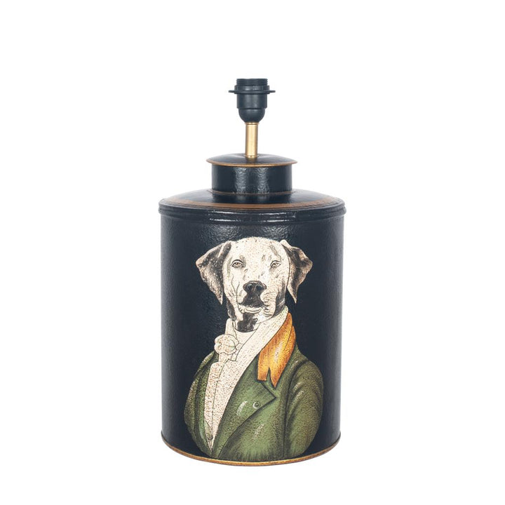 Pointer Black Hand Painted Dog Table Lamp Base