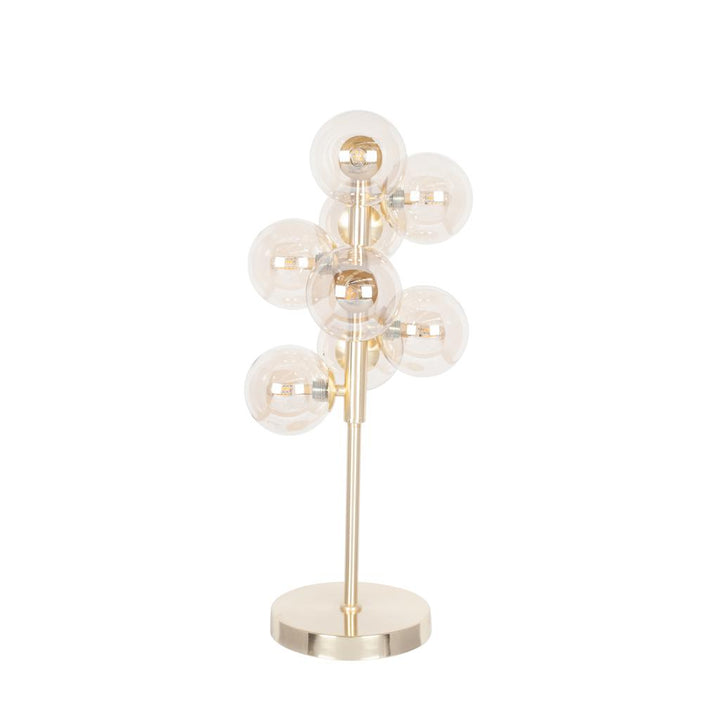 Vecchio Lustre Glass Orb and Gold Metal Table Lamp