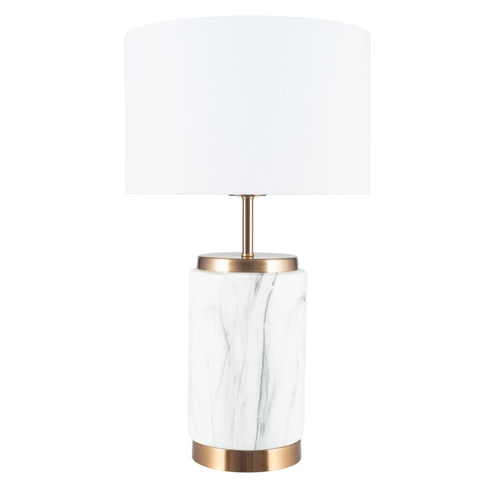 Carrara Marble Effect Ceramic Table Lamp