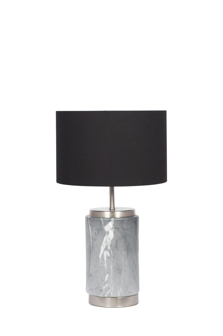 Carrara Grey Marble Effect Ceramic Table Lamp