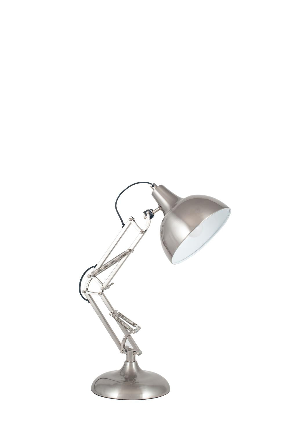 Alonzo Brushed Chrome Metal Angled Task Table Lamp