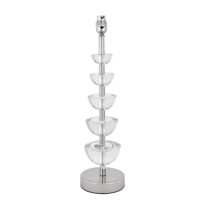 Rosa Glass and Silver Table Lamp Base