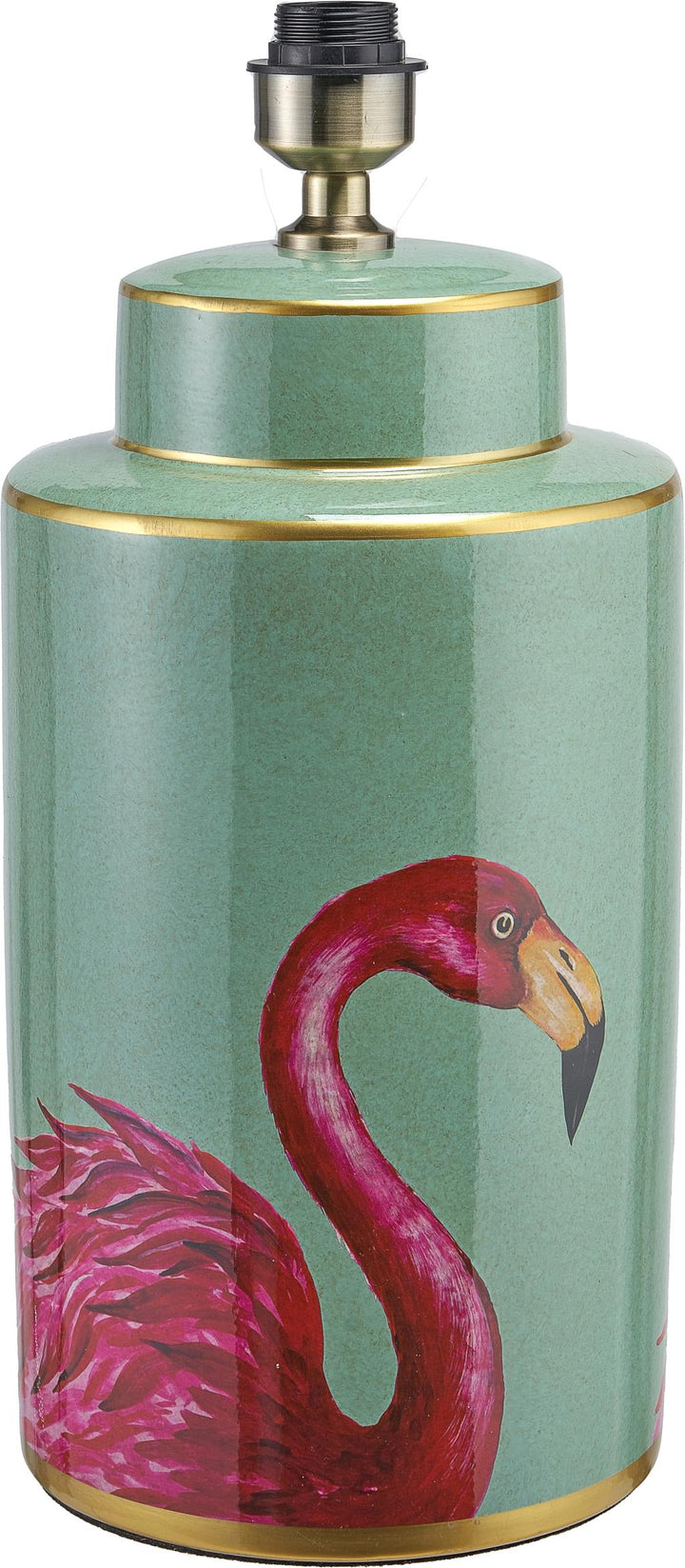 Flamenco Tall Pink Flamingo Print Ceramic Table Lamp Base