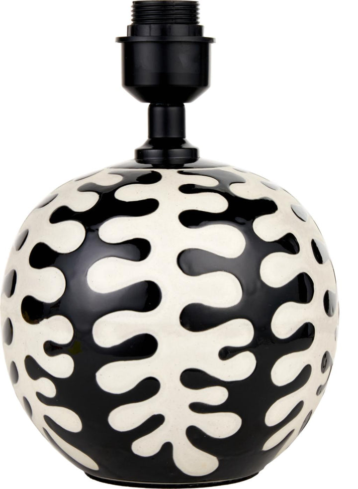 Elkorn Black and White Coral Ceramic Table Lamp Base