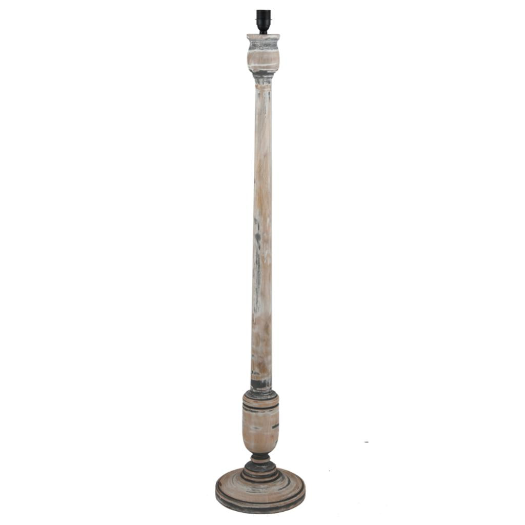 Captiva Grey Wash Mango Wood Floor Lamp Base