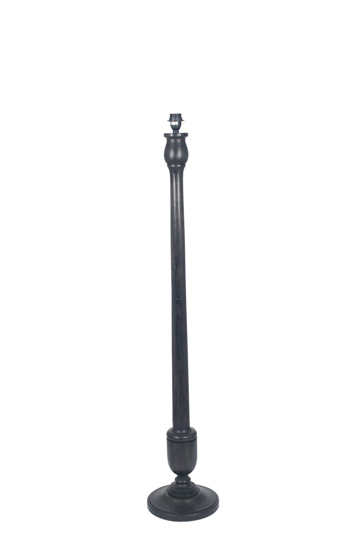 Captiva Antique Black Mango Wood Floor Lamp Base