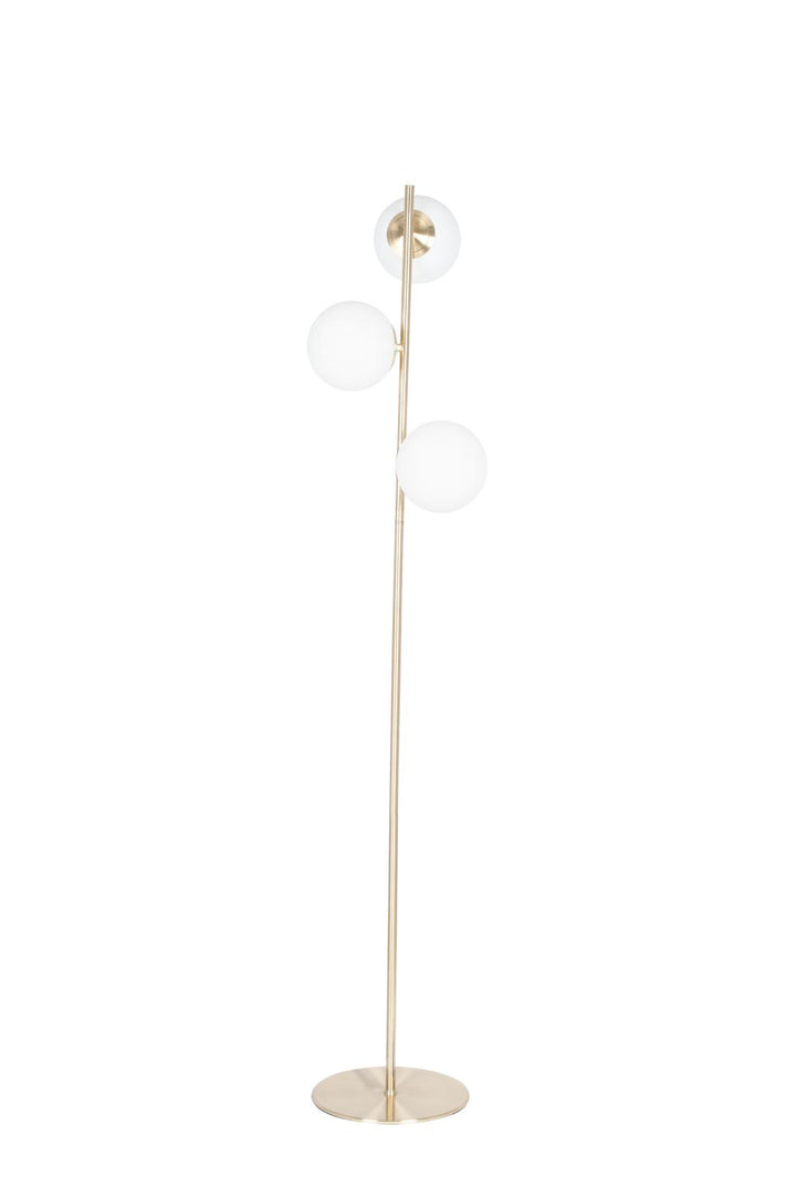 Asterope White Orb and Gold Metal Floor Lamp