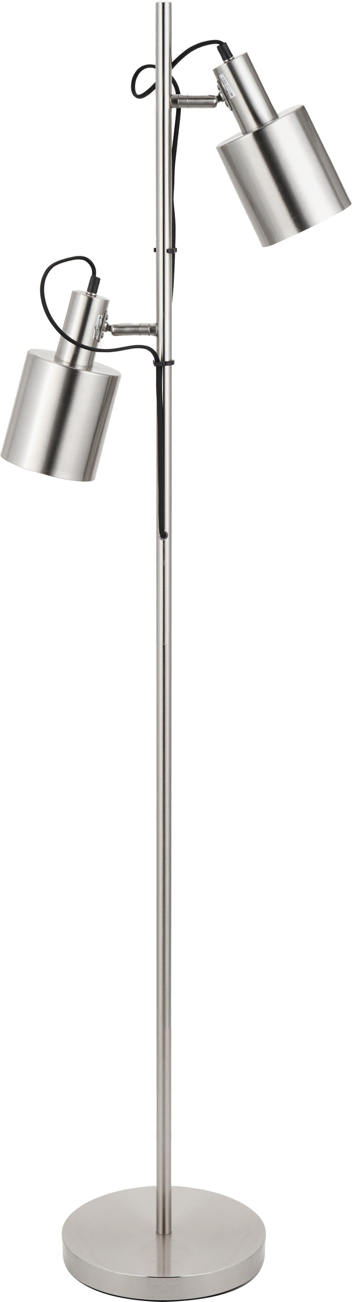 Aaron Brushed Chrome Metal Task Floor Lamp