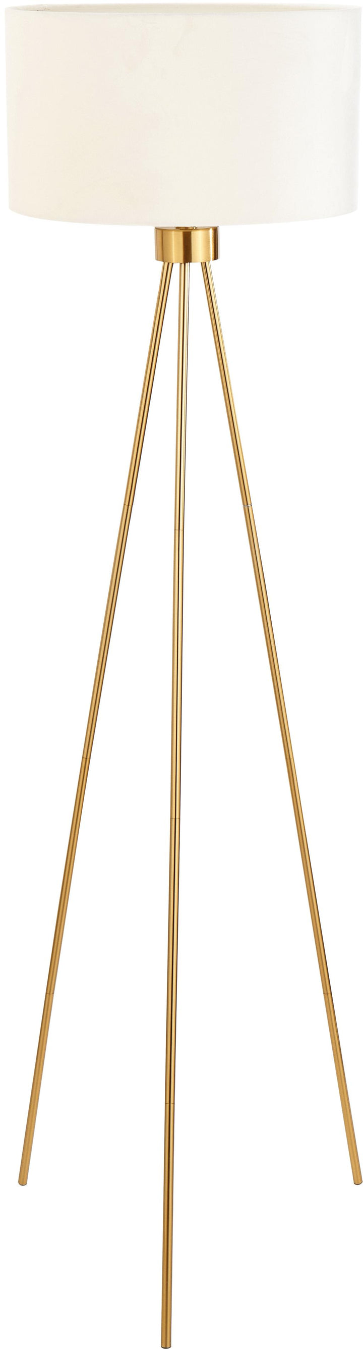 Houston Brushed Brass Metal Tripod Floor Lamp