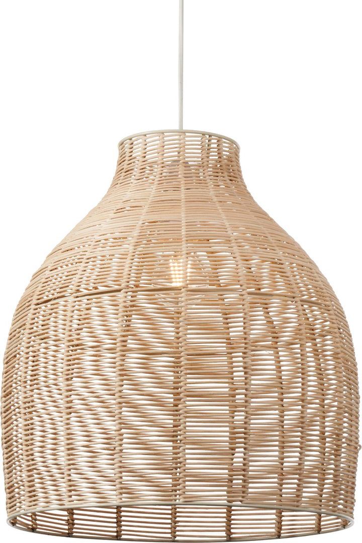 Caswell Natural Rattan Cloche Pendant