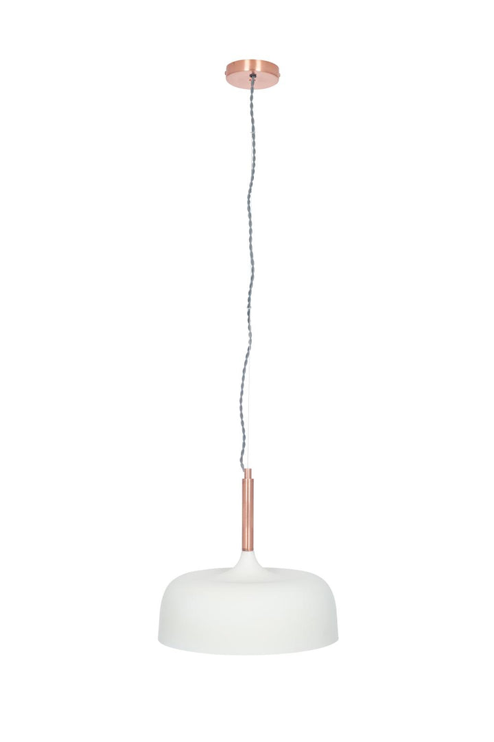 Anke Matt Cream Domed Metal Pendant