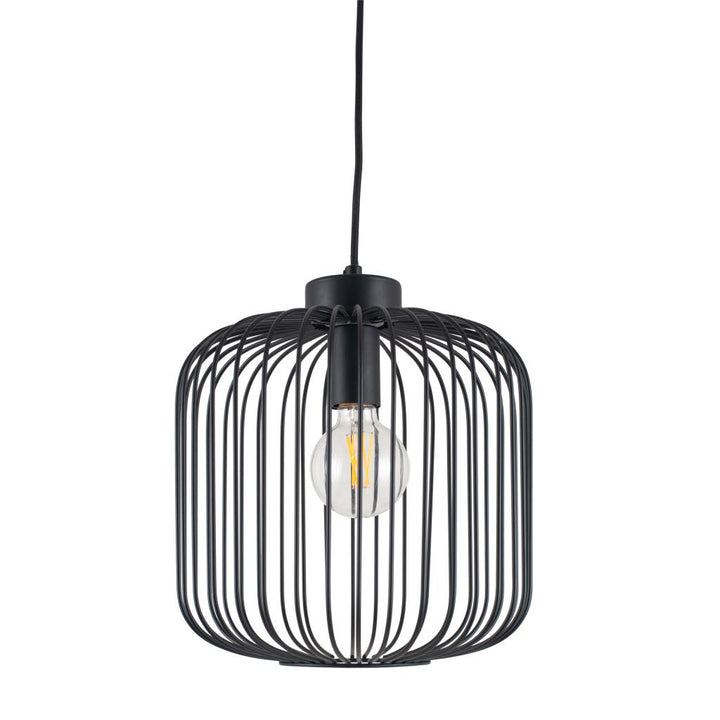 Dania Matt Black Metal Wire Pendant