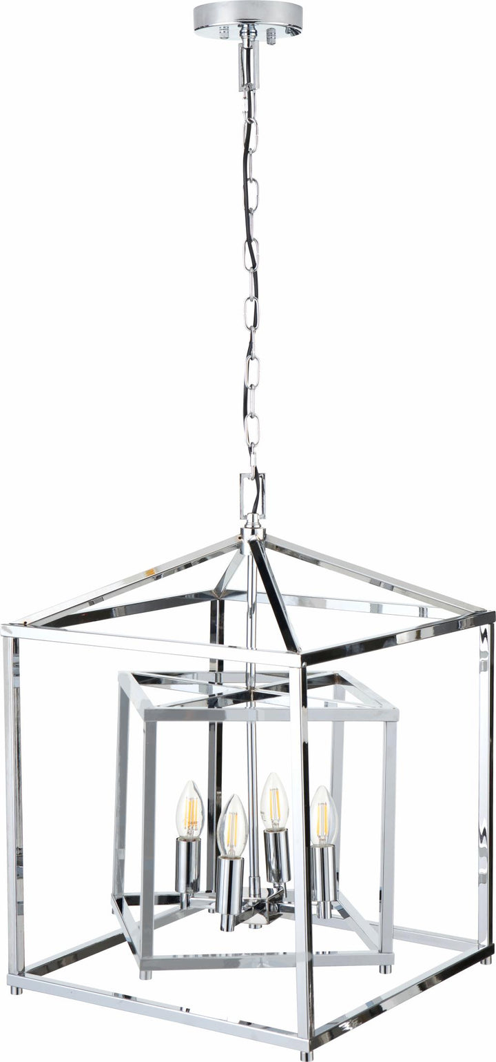 Anis Nickel Metal 4 Light Cube Pendant