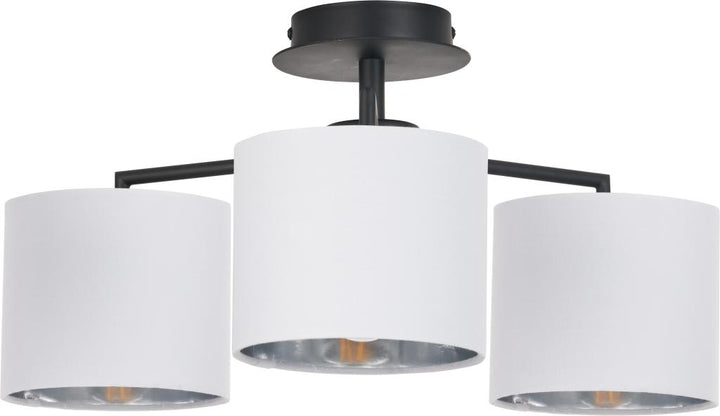 Elin Matt Black and Ivory 3 Light Pendant