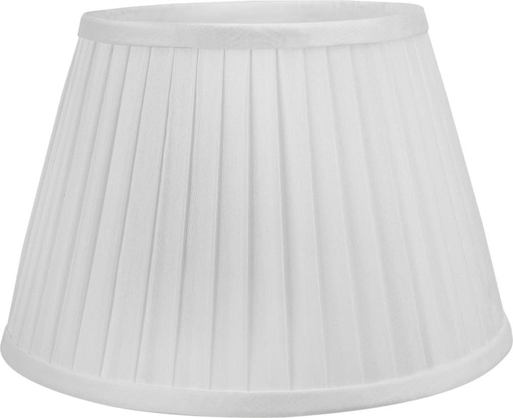 Lyndon 25cm Ivory Poly Cotton Knife Pleat Shade