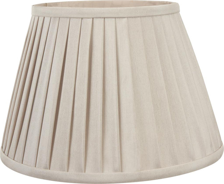 Lyndon 25cm Taupe Poly Cotton Knife Pleat Shade