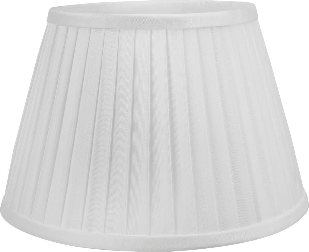 Lyndon 35cm Ivory Poly Cotton Knife Pleat Shade