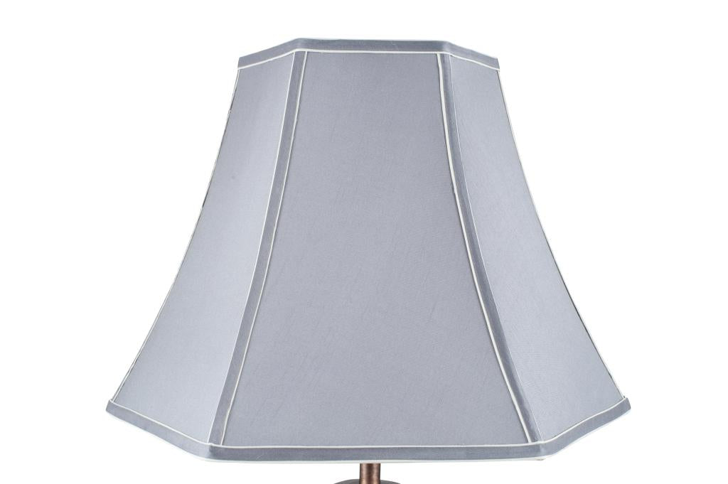 Lyla 40cm Steel Grey Polysilk Bowed Shade