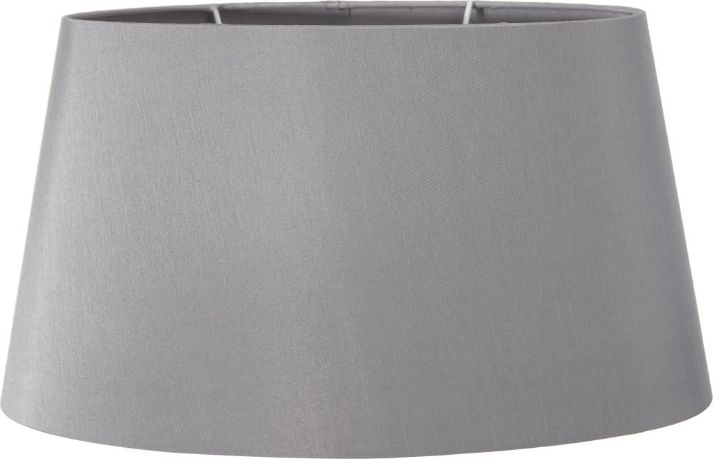 Martha 40cm Steel Grey Oval Polysilk Tapered Shade