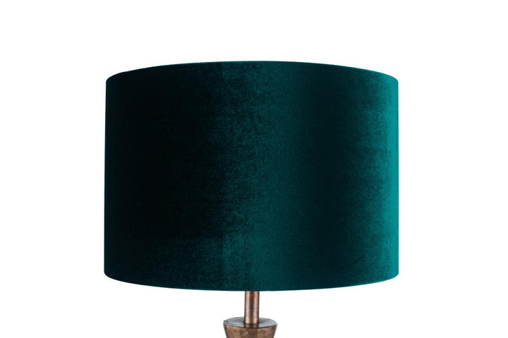 Bow 35cm Forest Green Velvet Cylinder Shade