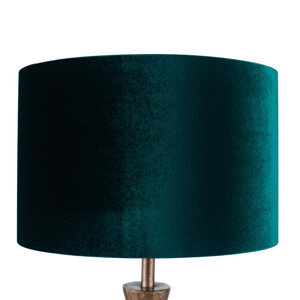 Bow 40cm Forest Green Velvet Cylinder Shade