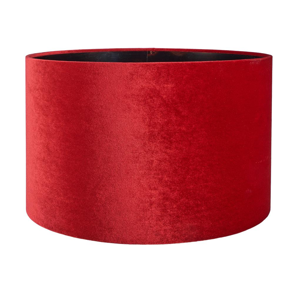 Bow 40cm Red Velvet Cylinder Shade