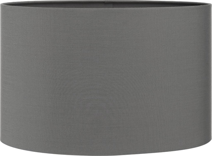 Mia 25cm Steel Grey Oval Poly Cotton Shade