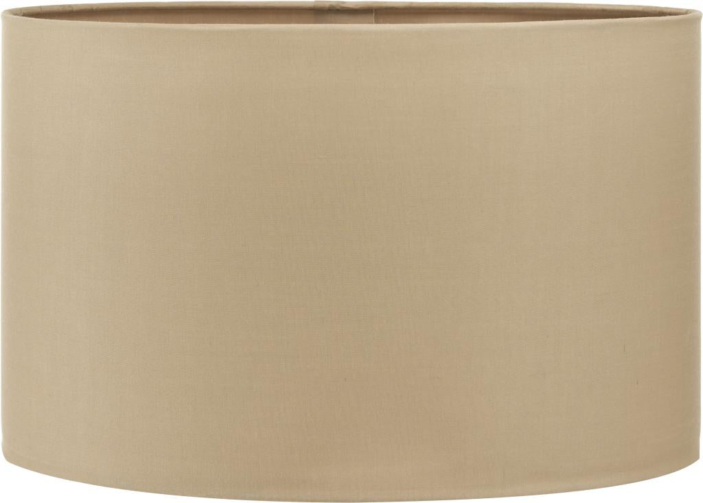 Mia 25cm Taupe Oval Poly Cotton Shade