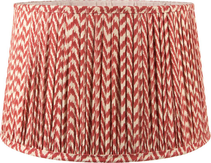 Vienna 30cm Red Chevron Mushroom Pleat Shade