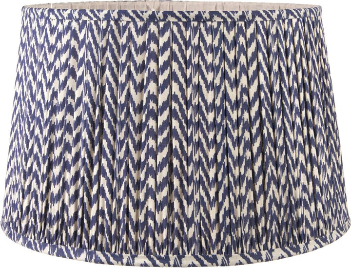 Vienna 45cm Blue Chevron Mushroom Pleat Shade