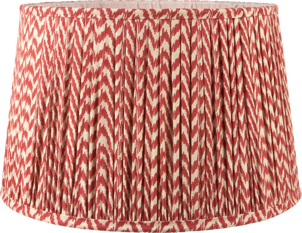 Vienna 50cm Red Chevron Mushroom Pleat Shade