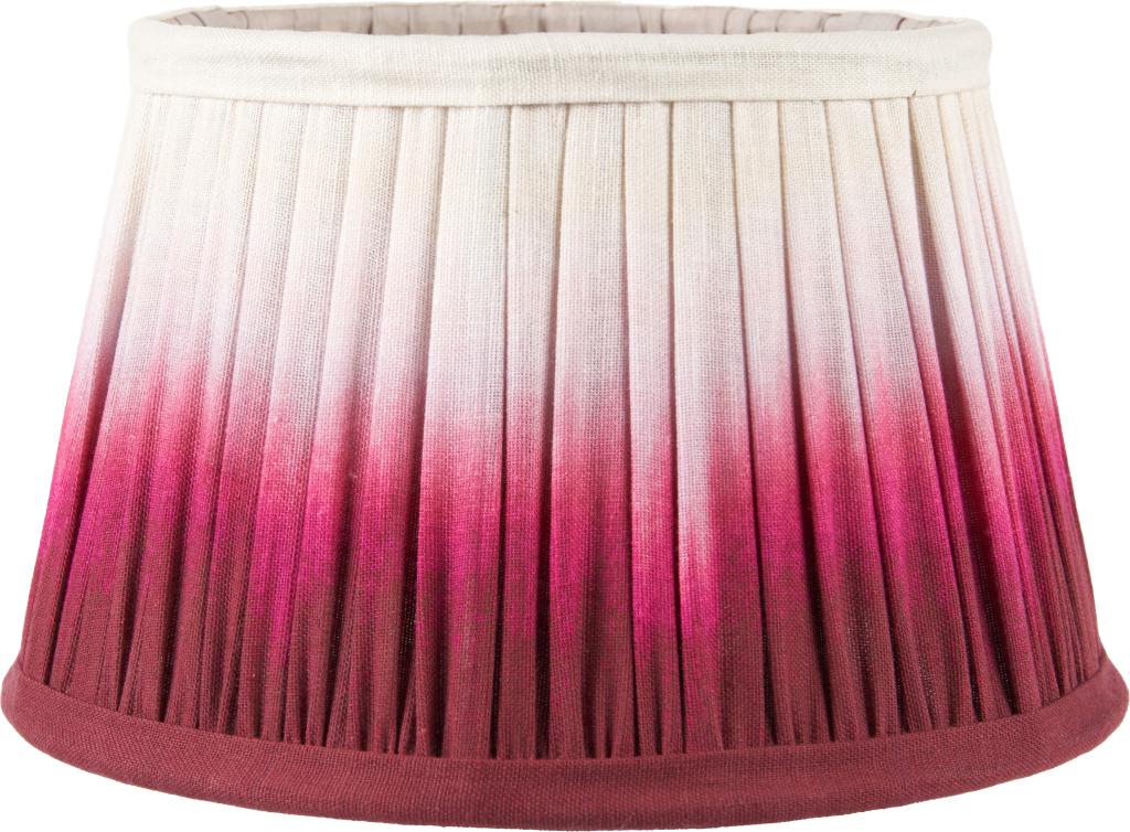 Scallop 25cm Red Ombre Soft Pleated Tapered Shade