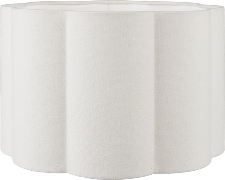 Bloom 30cm White Handloom Scalloped Cylinder Shade