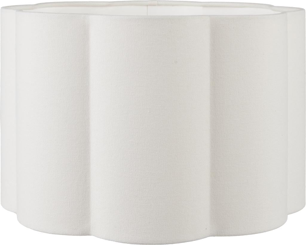 Bloom 45cm White Handloom Scalloped Cylinder Shade