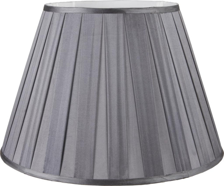 Maya 30cm Steel Grey Silk Box Pleat Shade