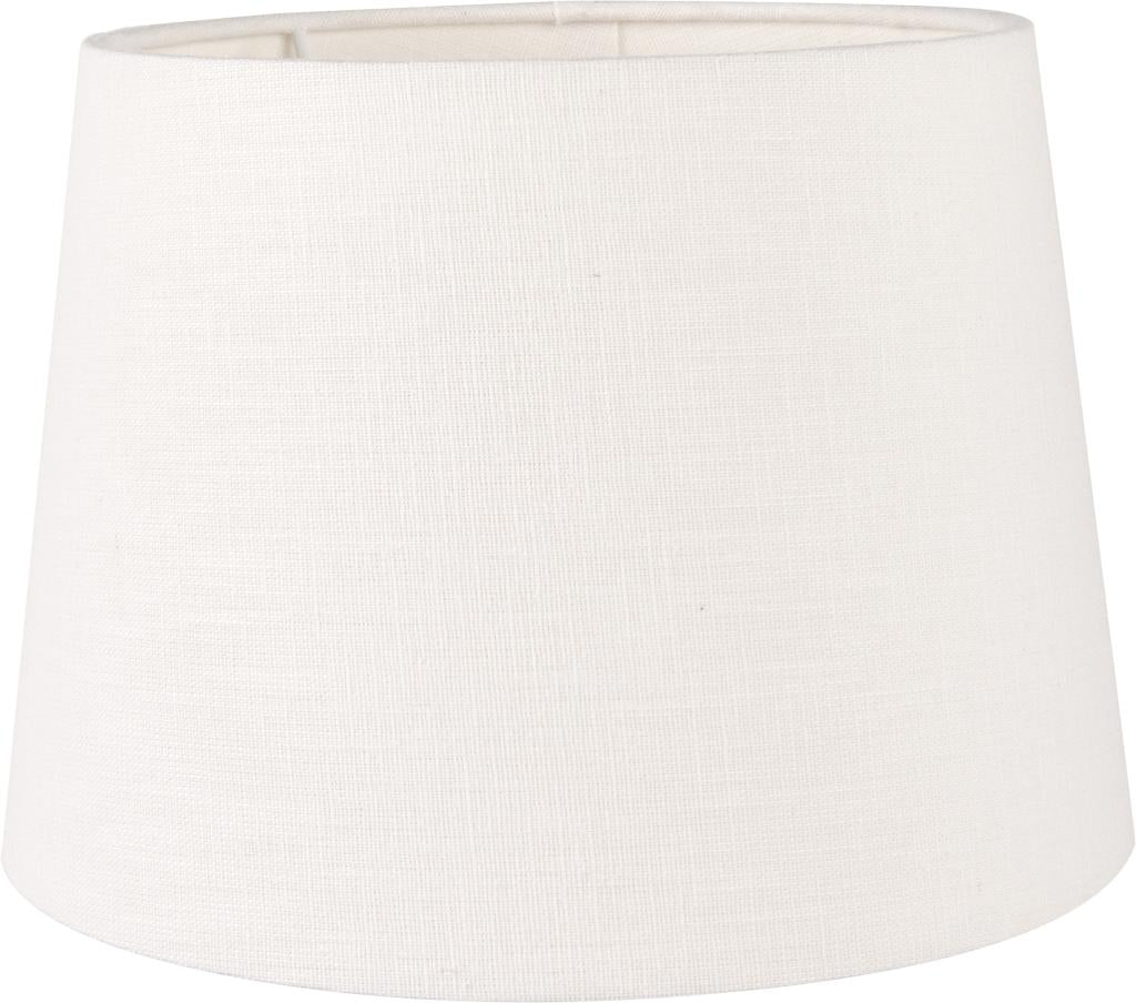 Lys 35cm White Self Lined Linen Tapered Cylinder Shade